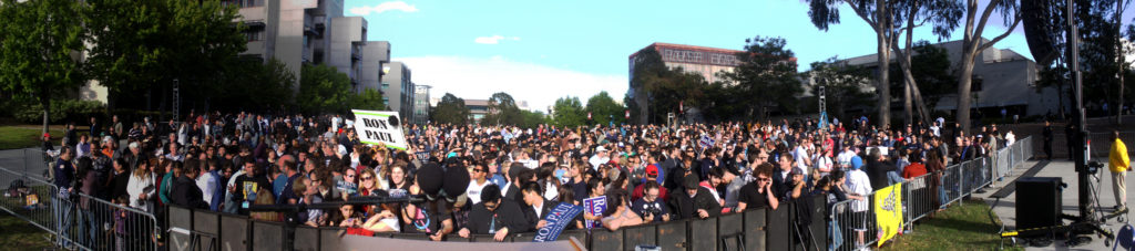 A huge crowd gathered to support Ron Paul